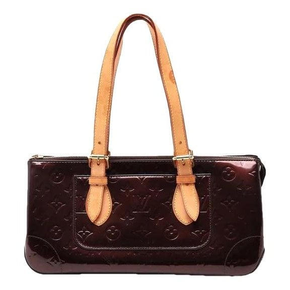 Rosewood patent leather handbag