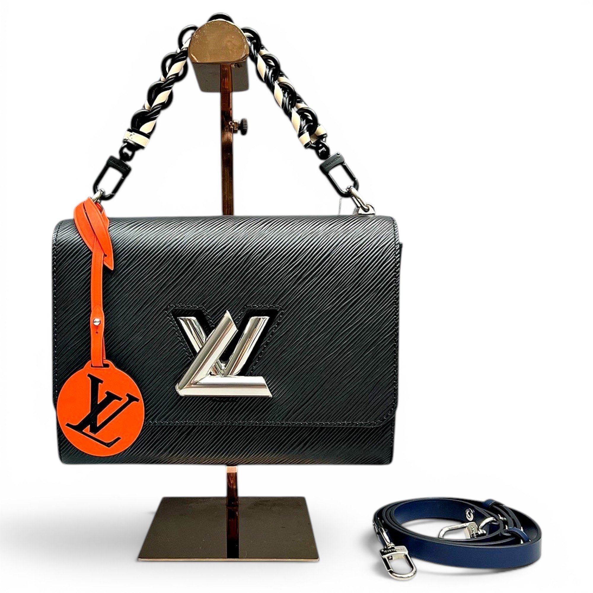 Twist leather handbag