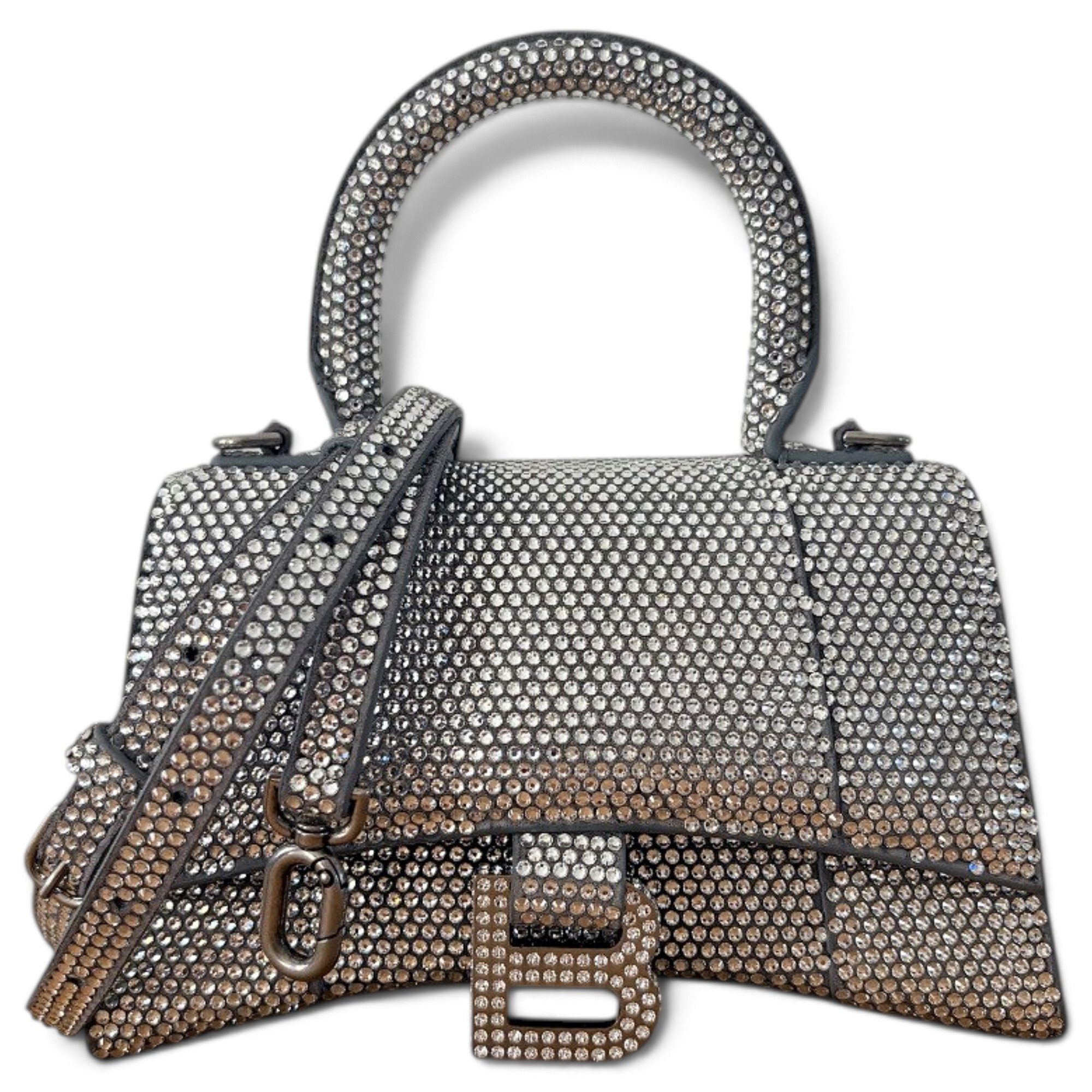Hourglass glitter handbag