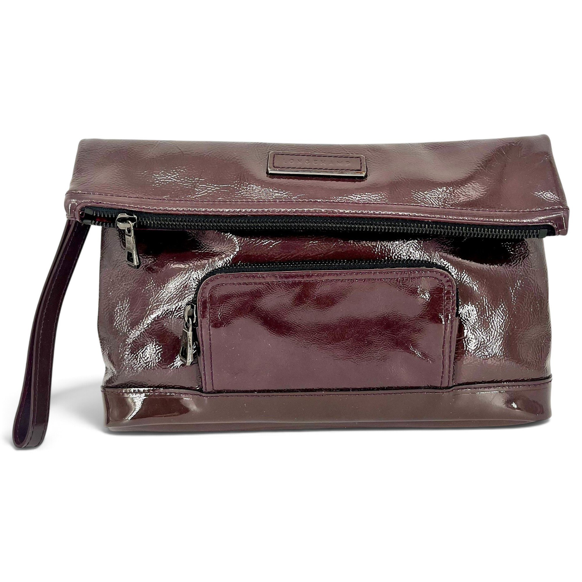 Leather clutch bag