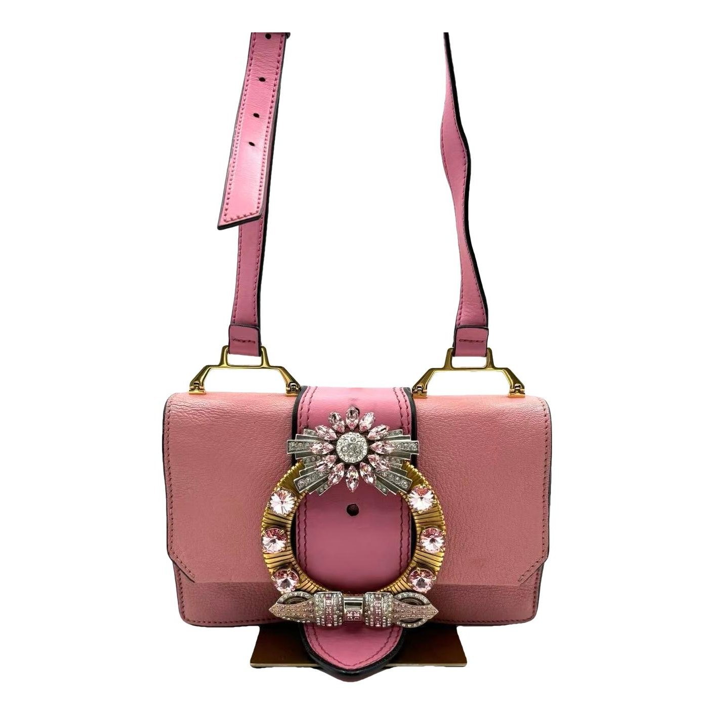 Miu Lady leather handbag