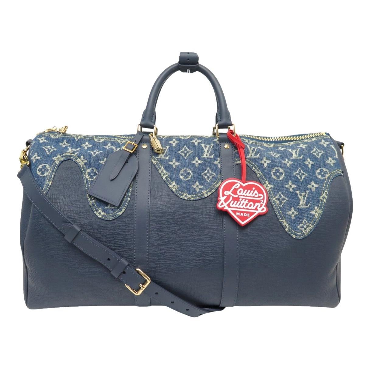 Keepall leather travel bag
