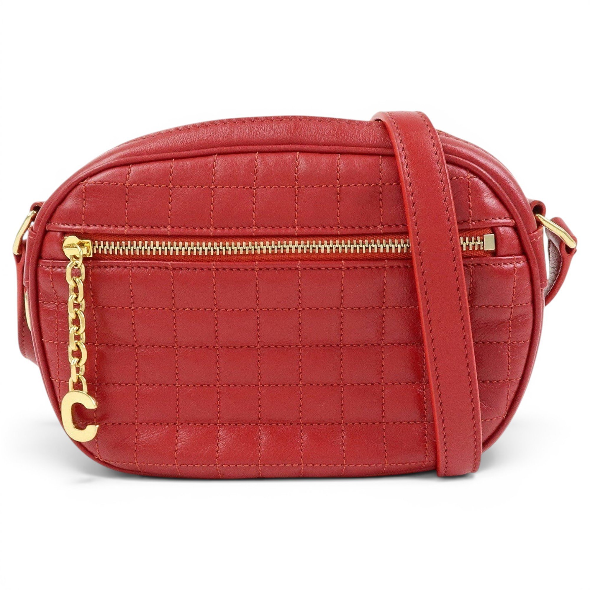 Charm leather crossbody bag