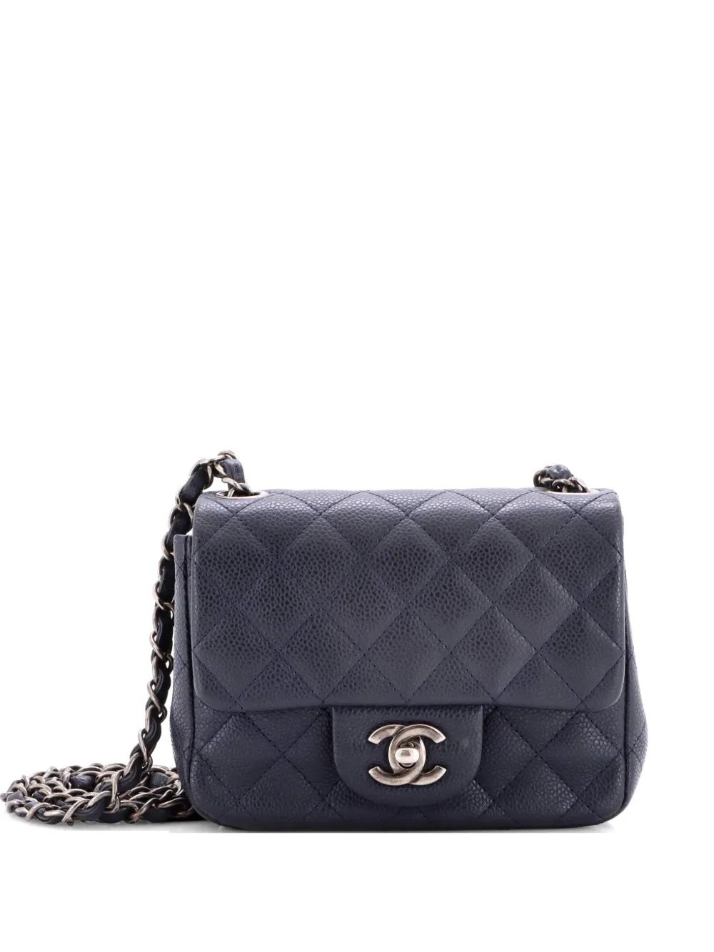 Square Classic Single Flap Bag Quilted Caviar Mini crossbody bag