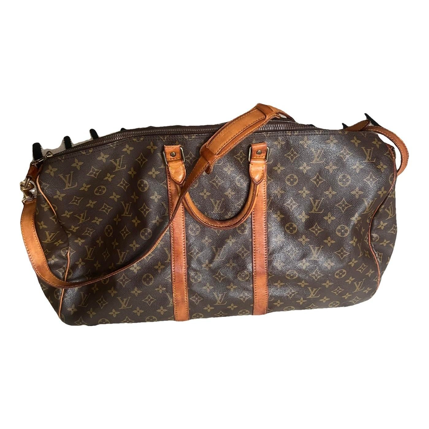 Keepall leather travel bag