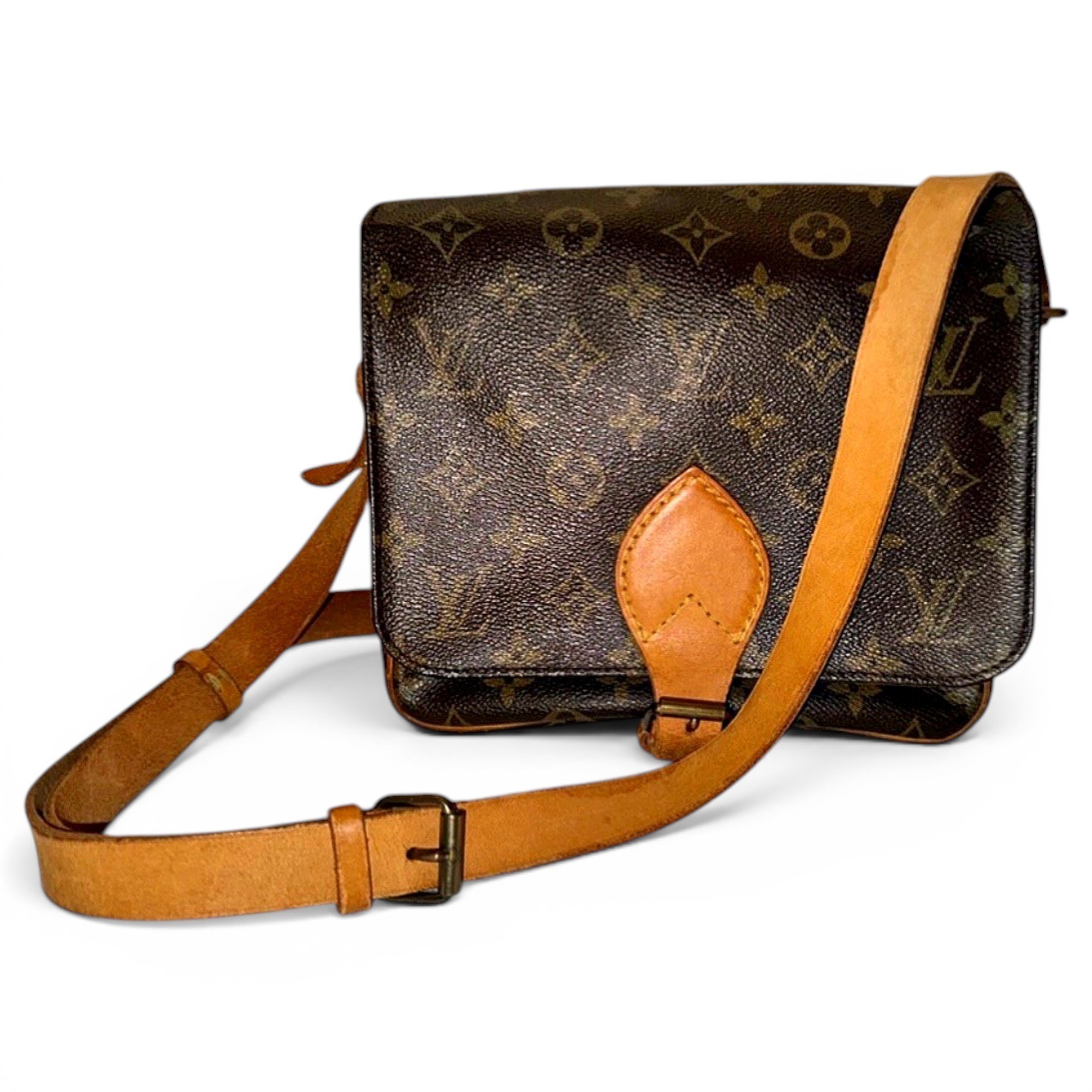 Cartouchière leather crossbody bag