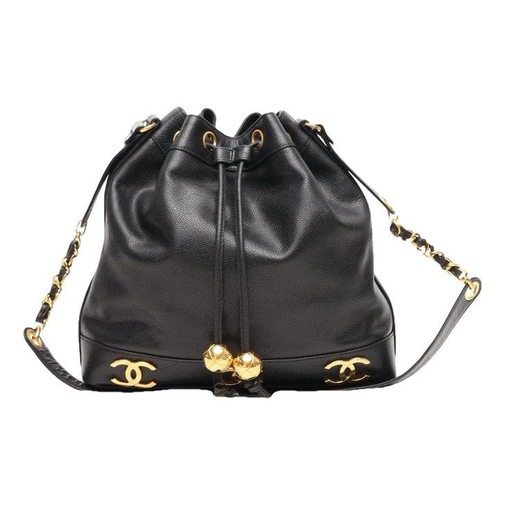 Trendy CC leather handbag