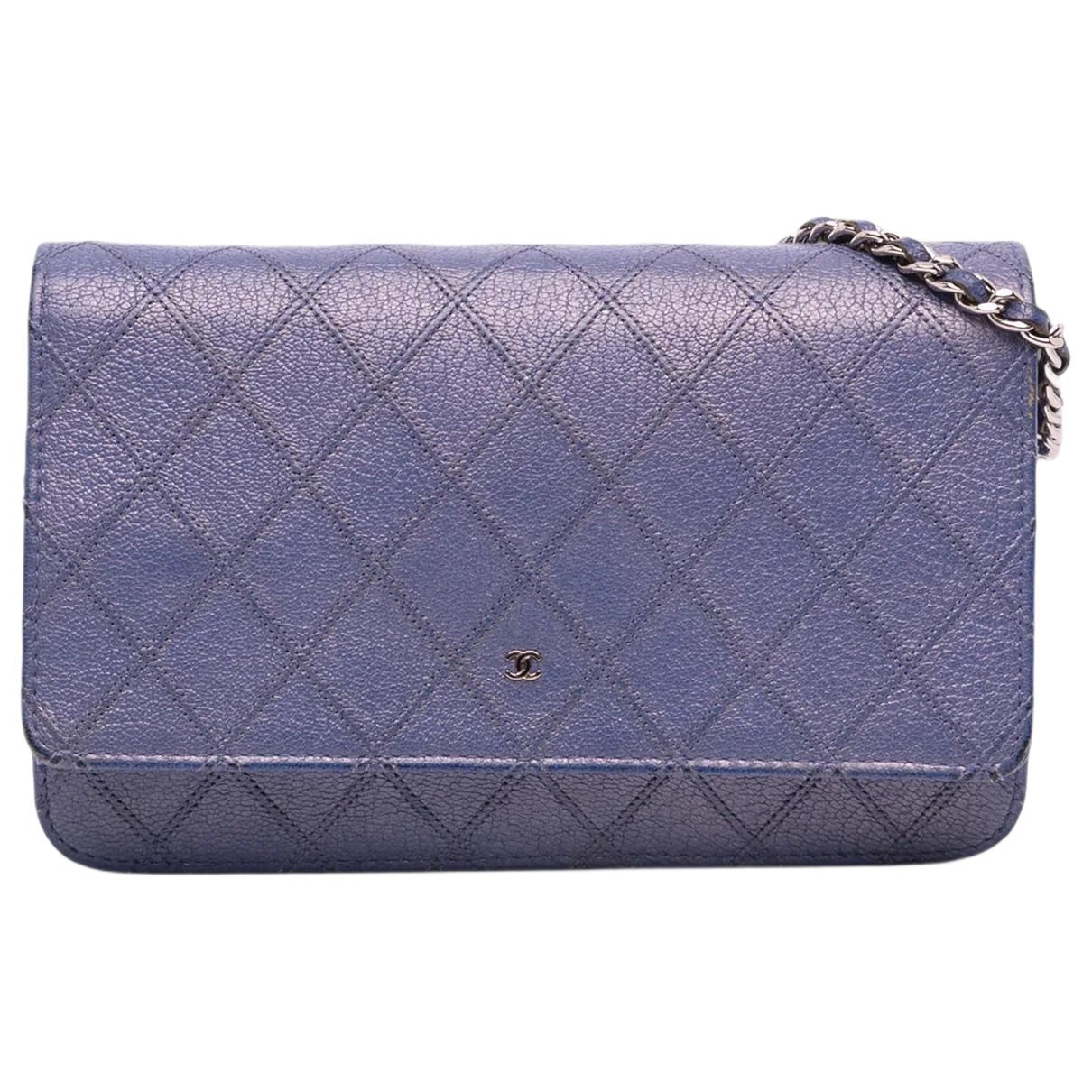 Wallet On Chain leather crossbody bag