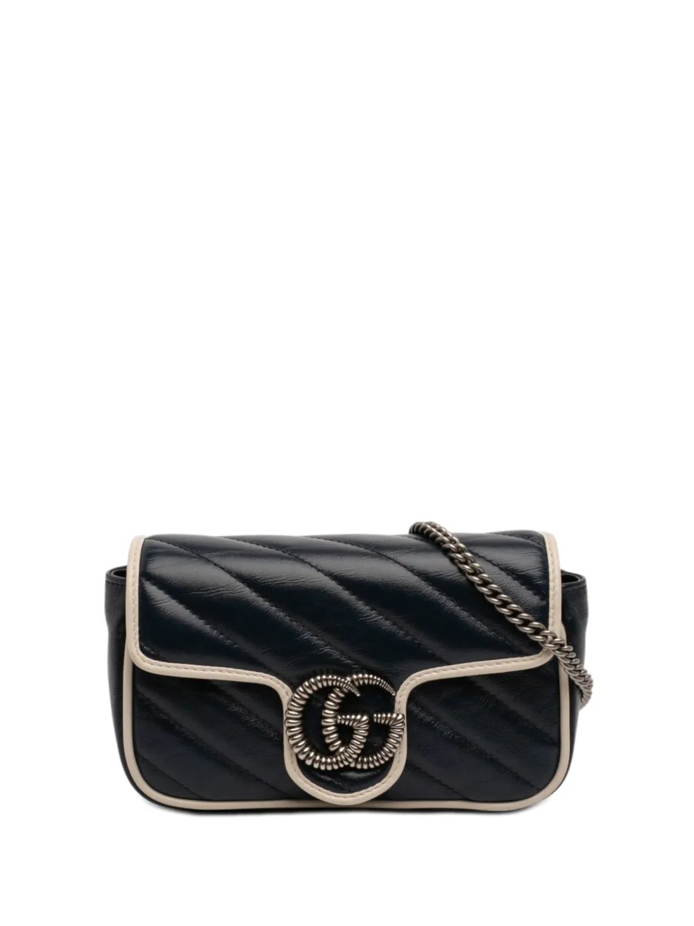 2000-2015 Super Mini GG Marmont Matelasse Leather Torchon Flap crossbody bag