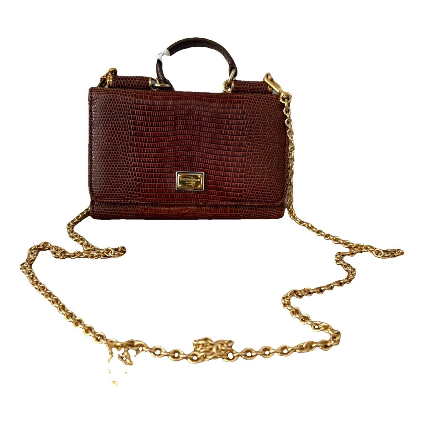 Dolce & Gabbana Sicily leather clutch bag