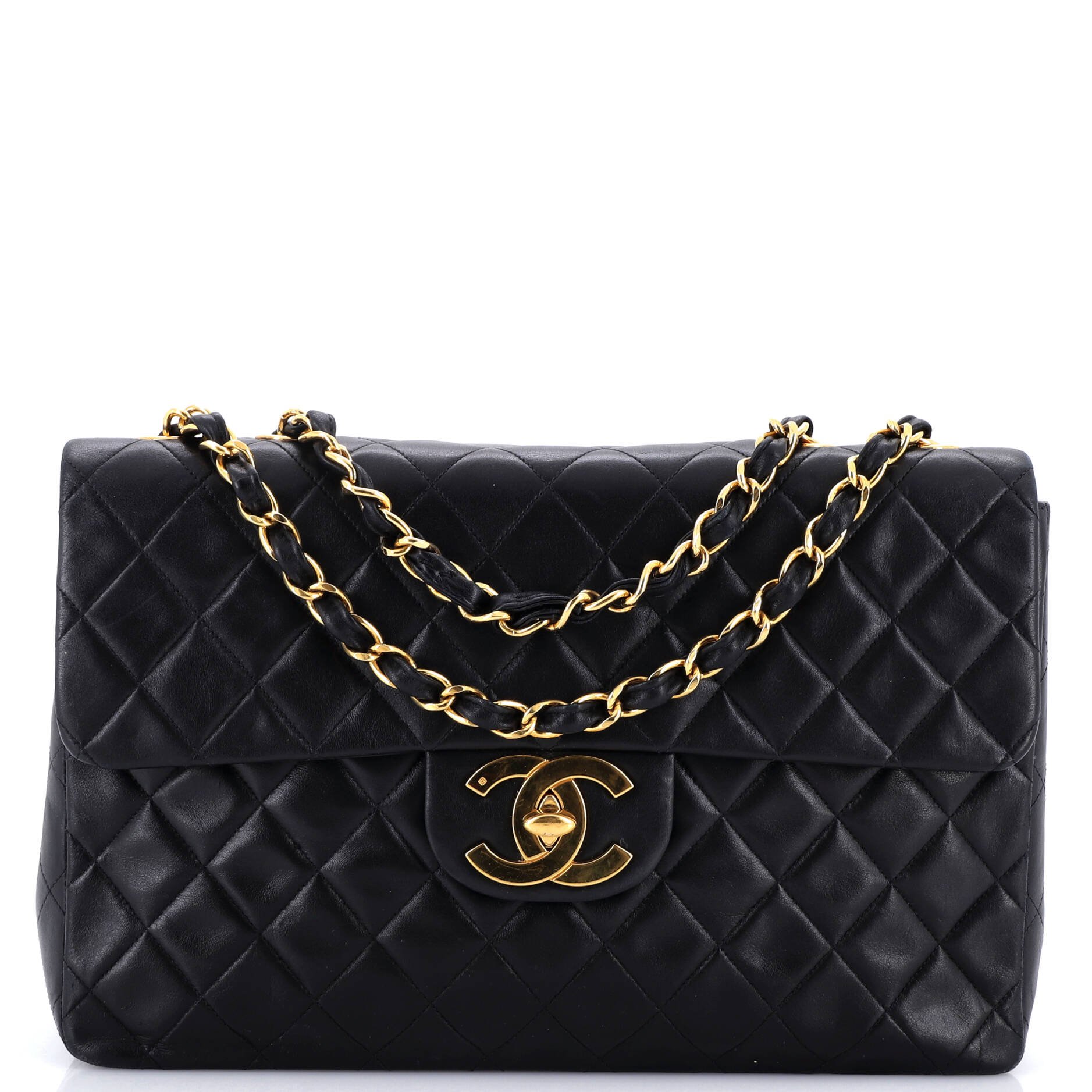 Vintage Classic Single Flap Bag Quilted Lambskin Maxi