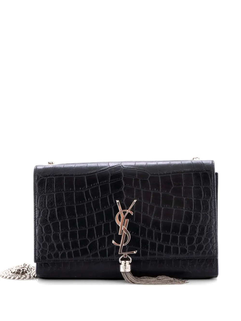 Classic Monogram Tassel Crocodile Embossed Leather Medium crossbody bag
