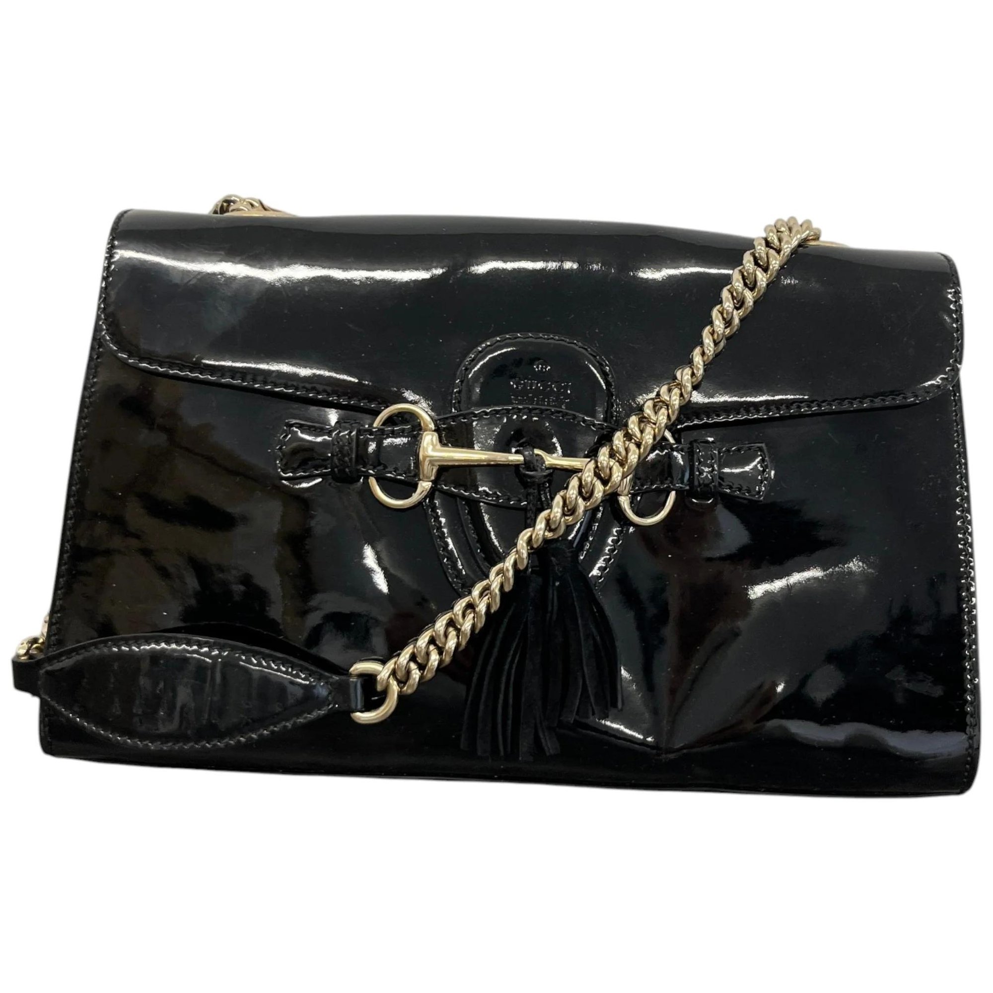 Patent leather handbag