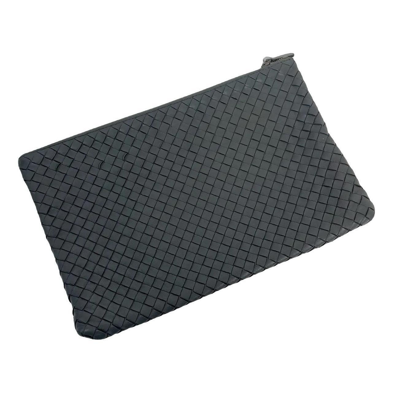 Leather clutch bag