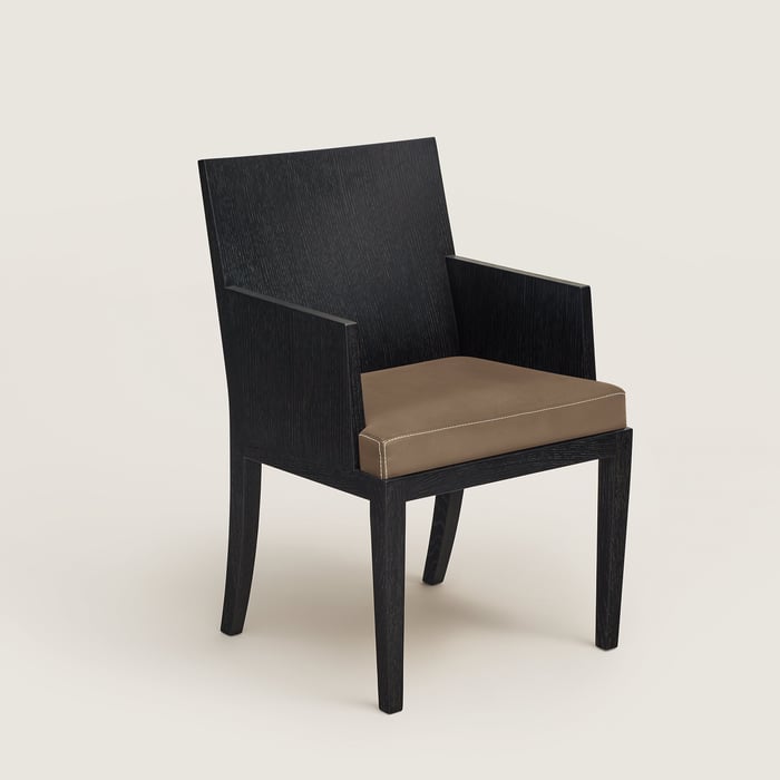 Étoupe Reeditions J.-m. Frank Par Hermès Chair With Armrests