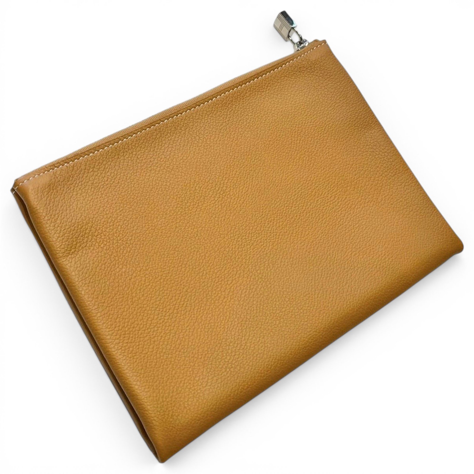 Leather clutch bag