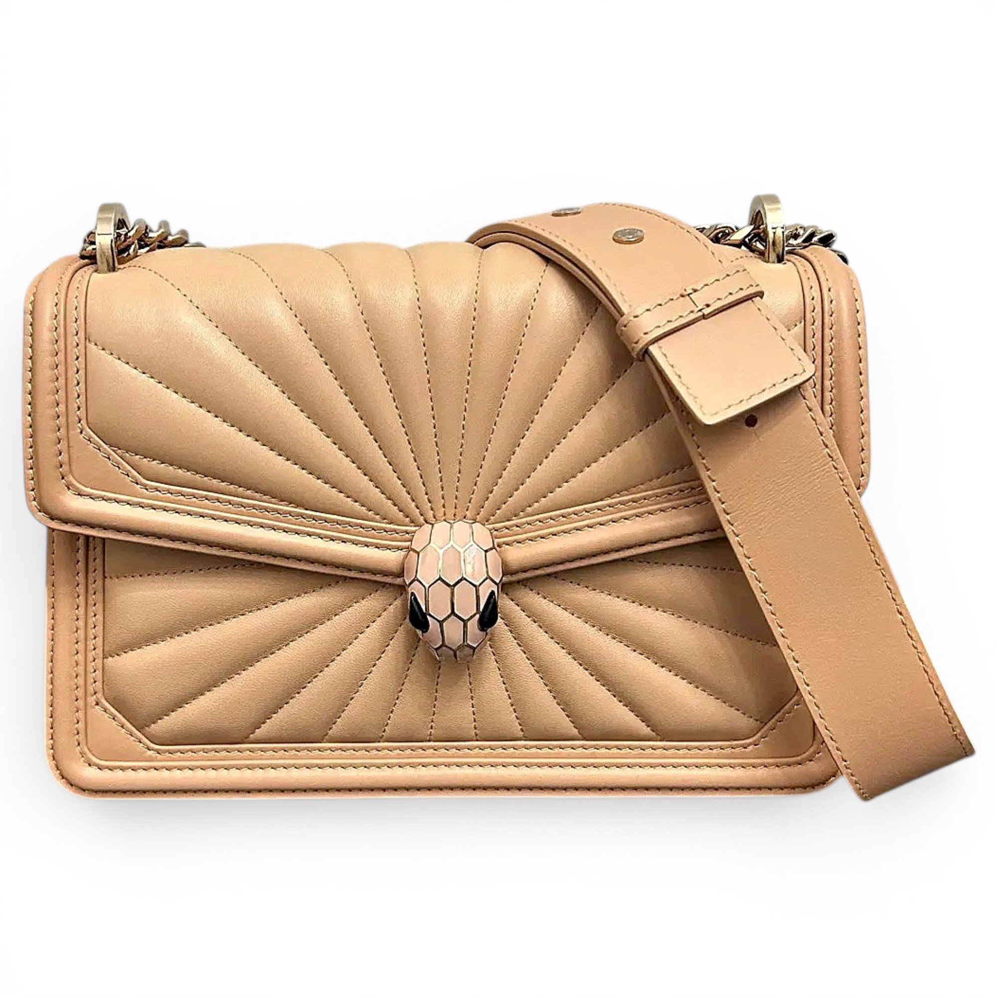 Serpenti leather handbag