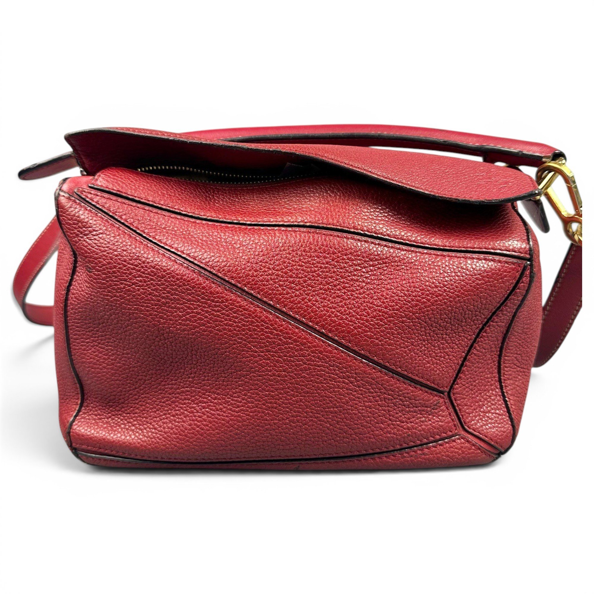 Puzzle leather handbag