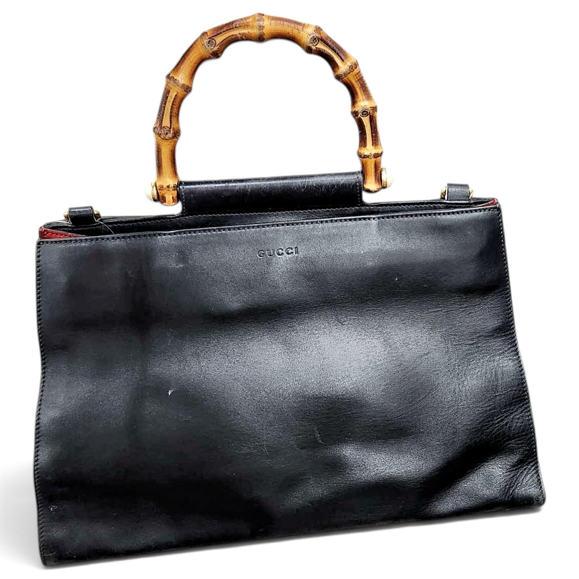 Bamboo leather handbag