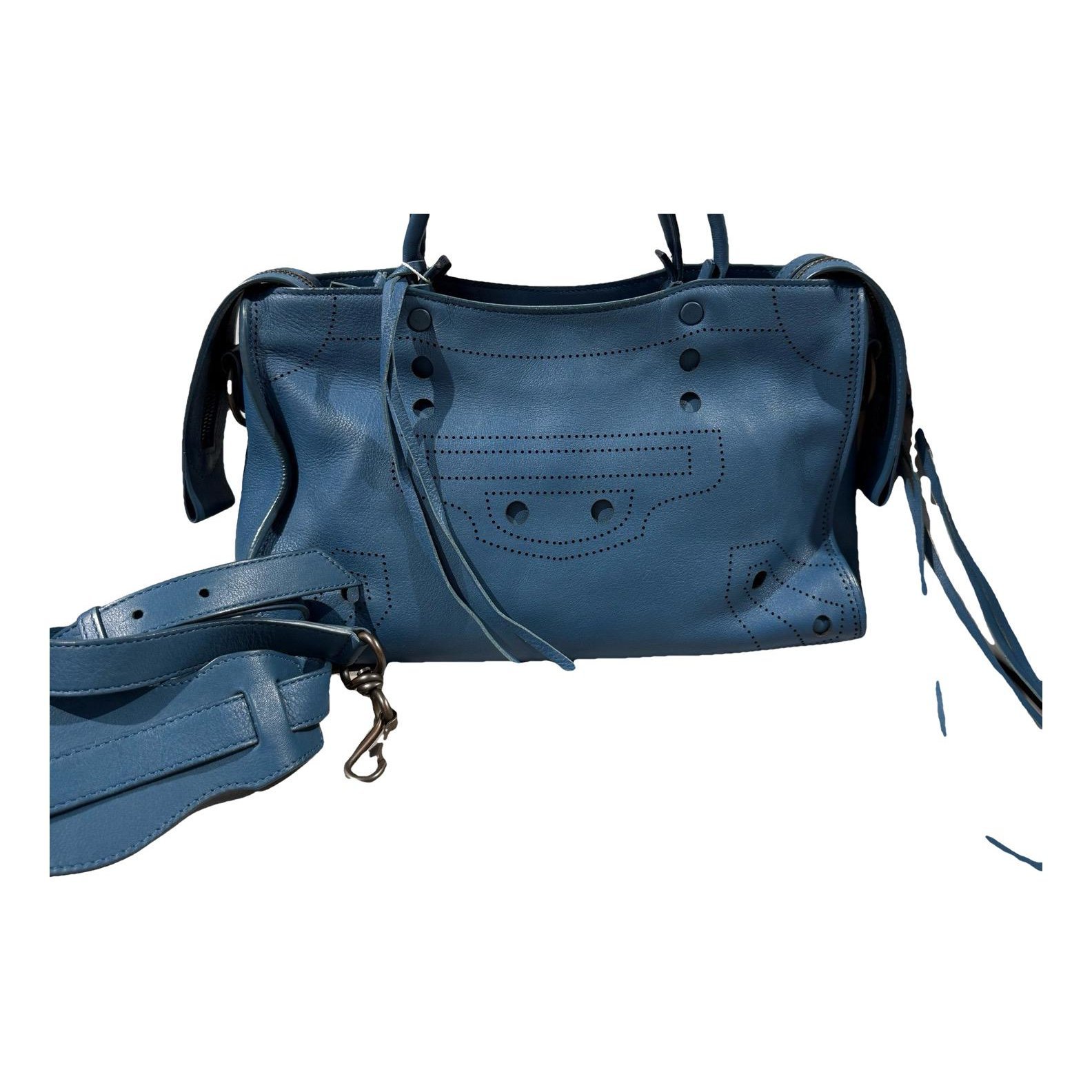 City leather handbag