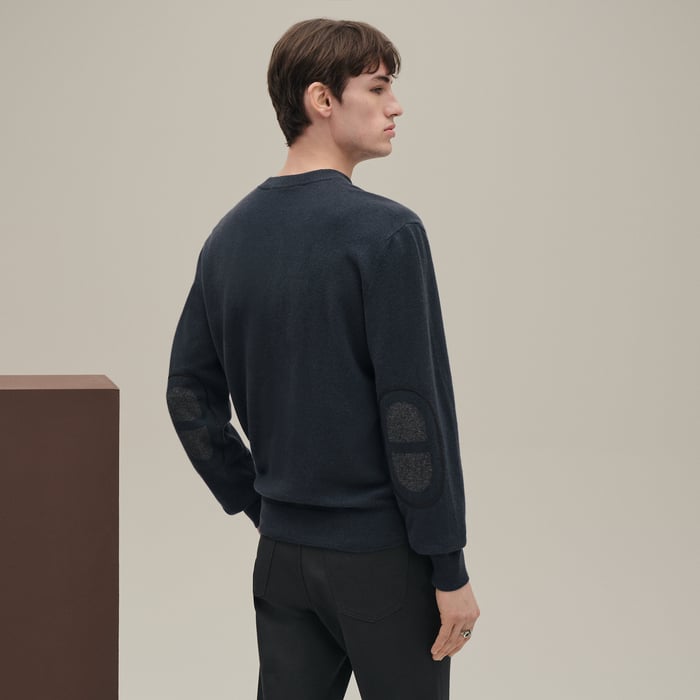 Ardoise Cashmere "Maillon Chaine d'Ancre" V-neck Sweater