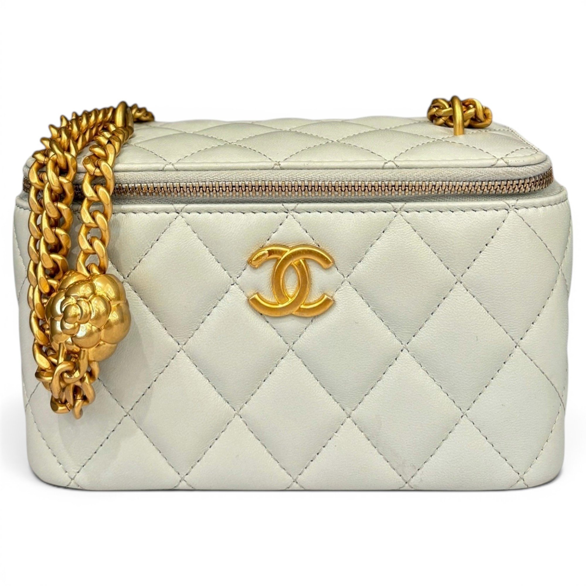 Vanity leather handbag