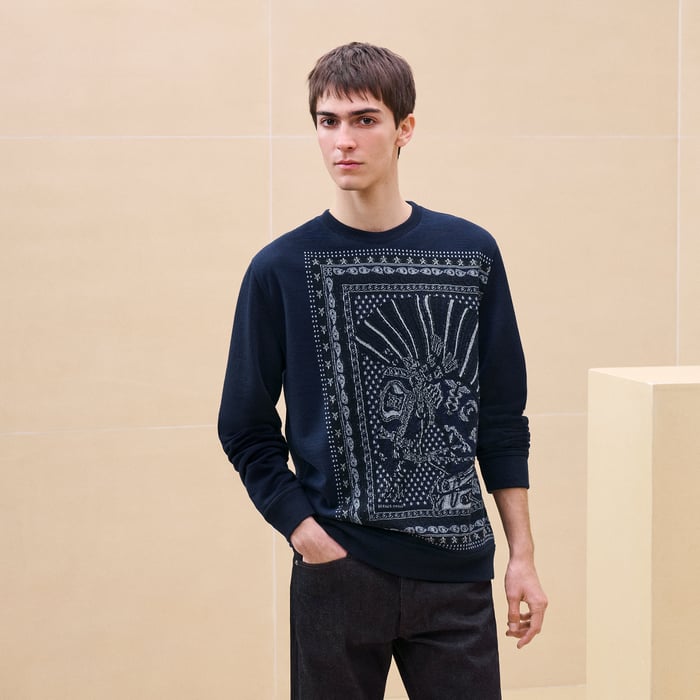 Marine "Cheval Punk Bandana" Crewneck Sweater