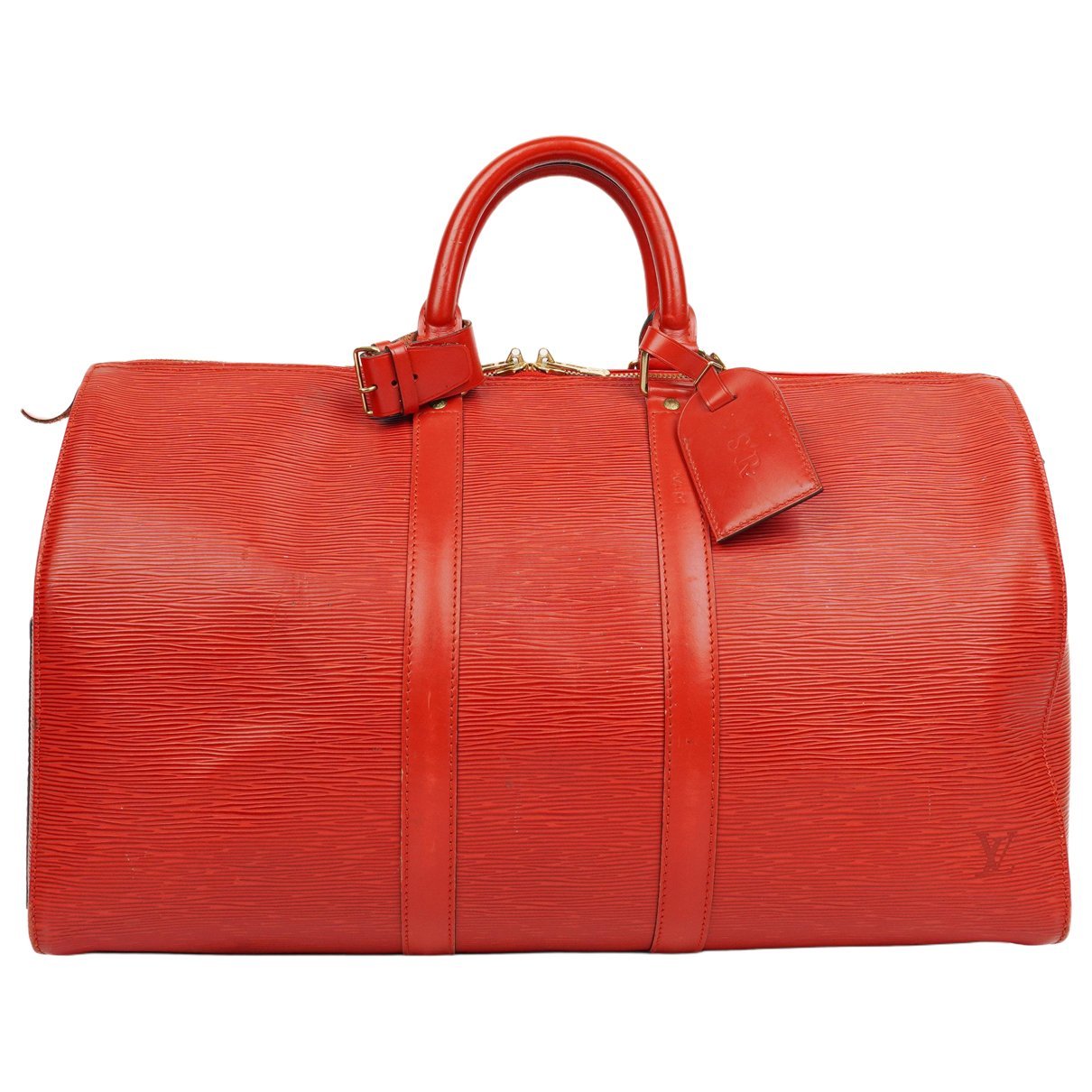Keepall leather travel bag