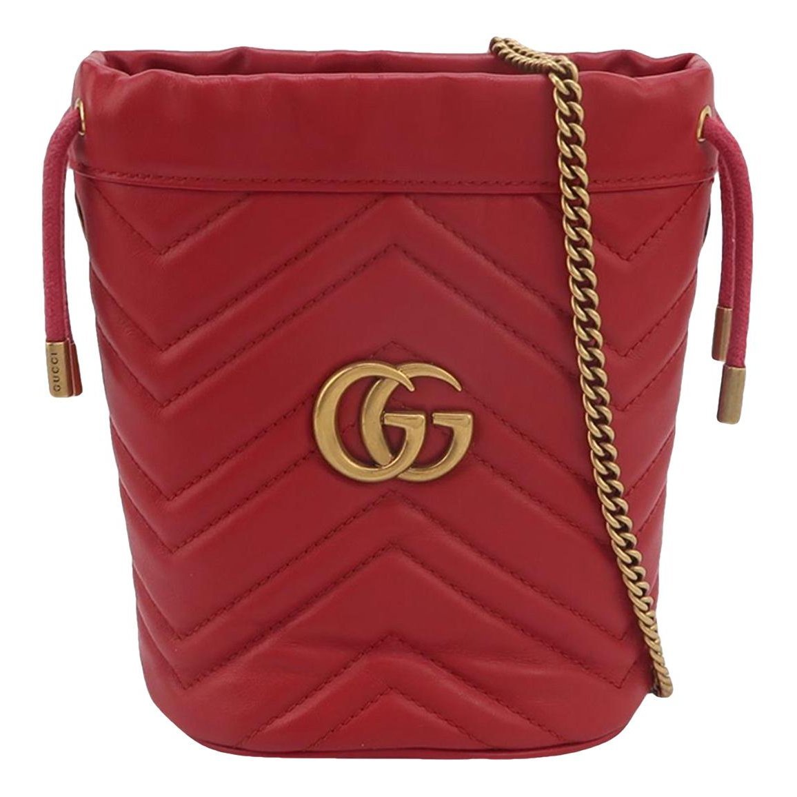 GG Marmont Chain Bucket leather crossbody bag