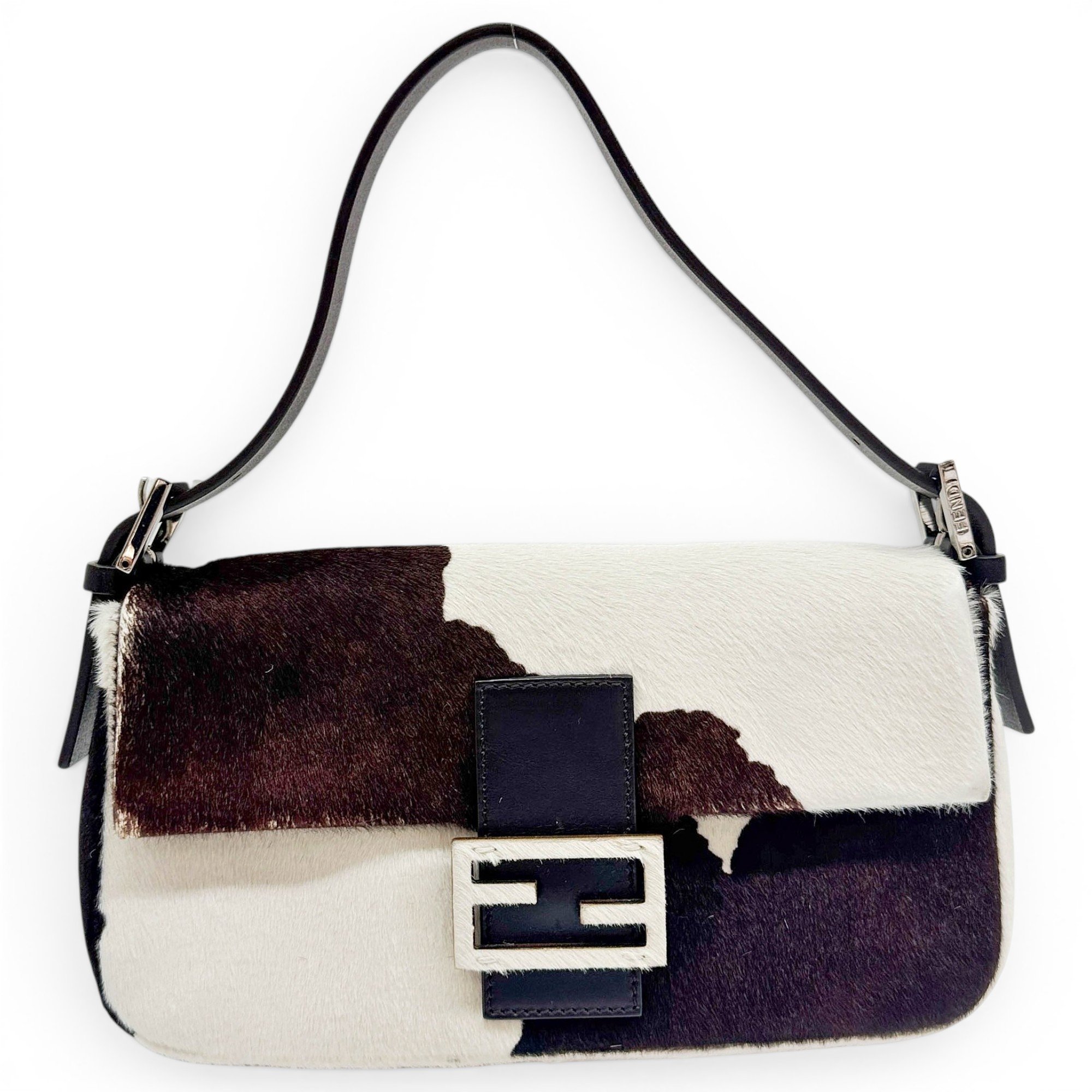 Baguette pony-style calfskin handbag