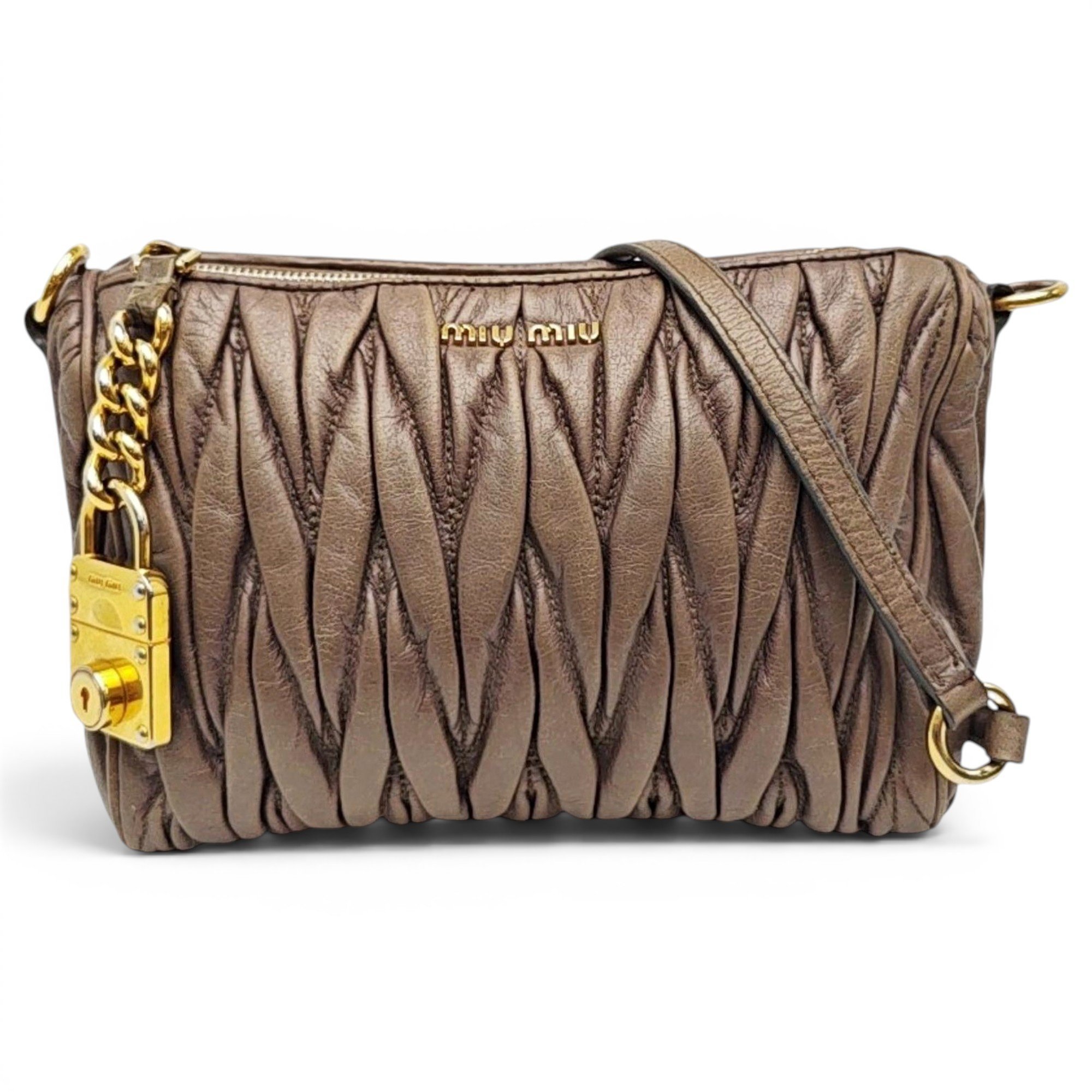 Miu delice leather crossbody bag