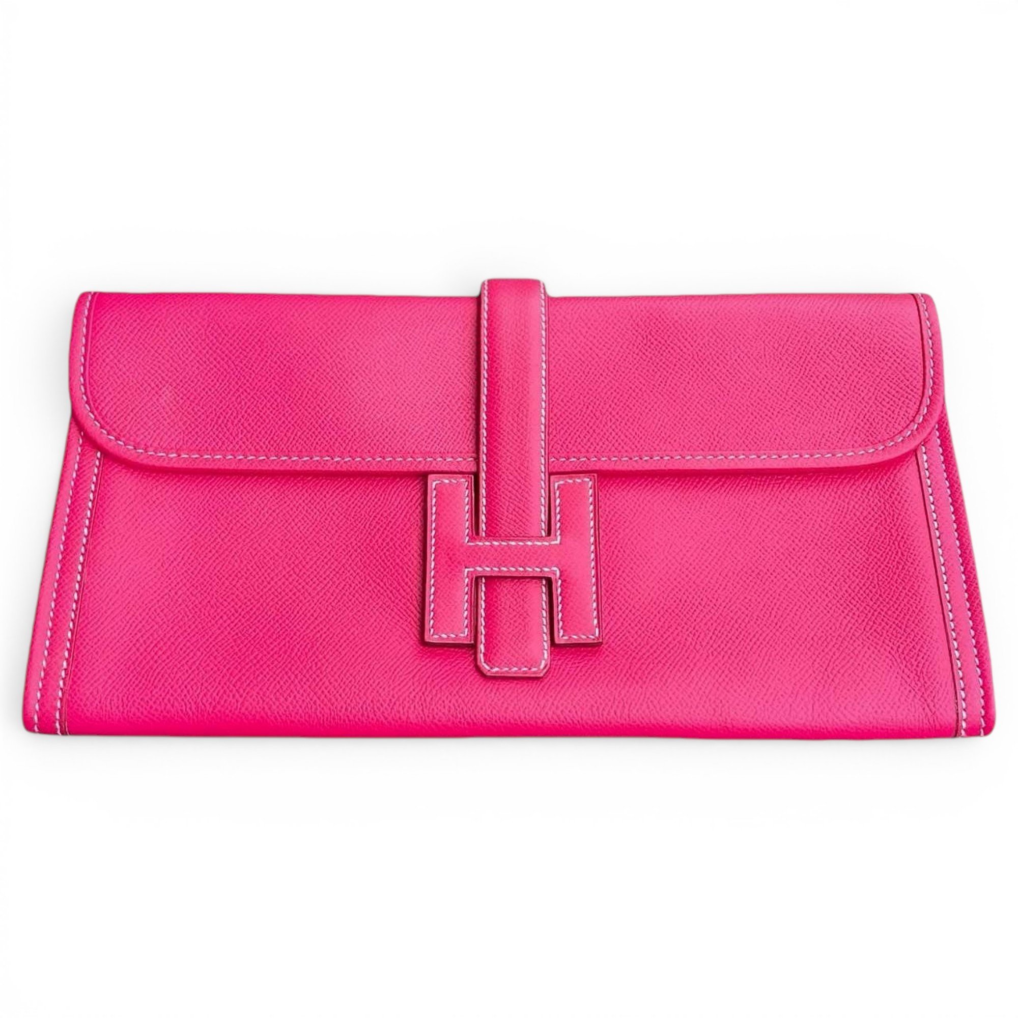 Jige leather clutch bag