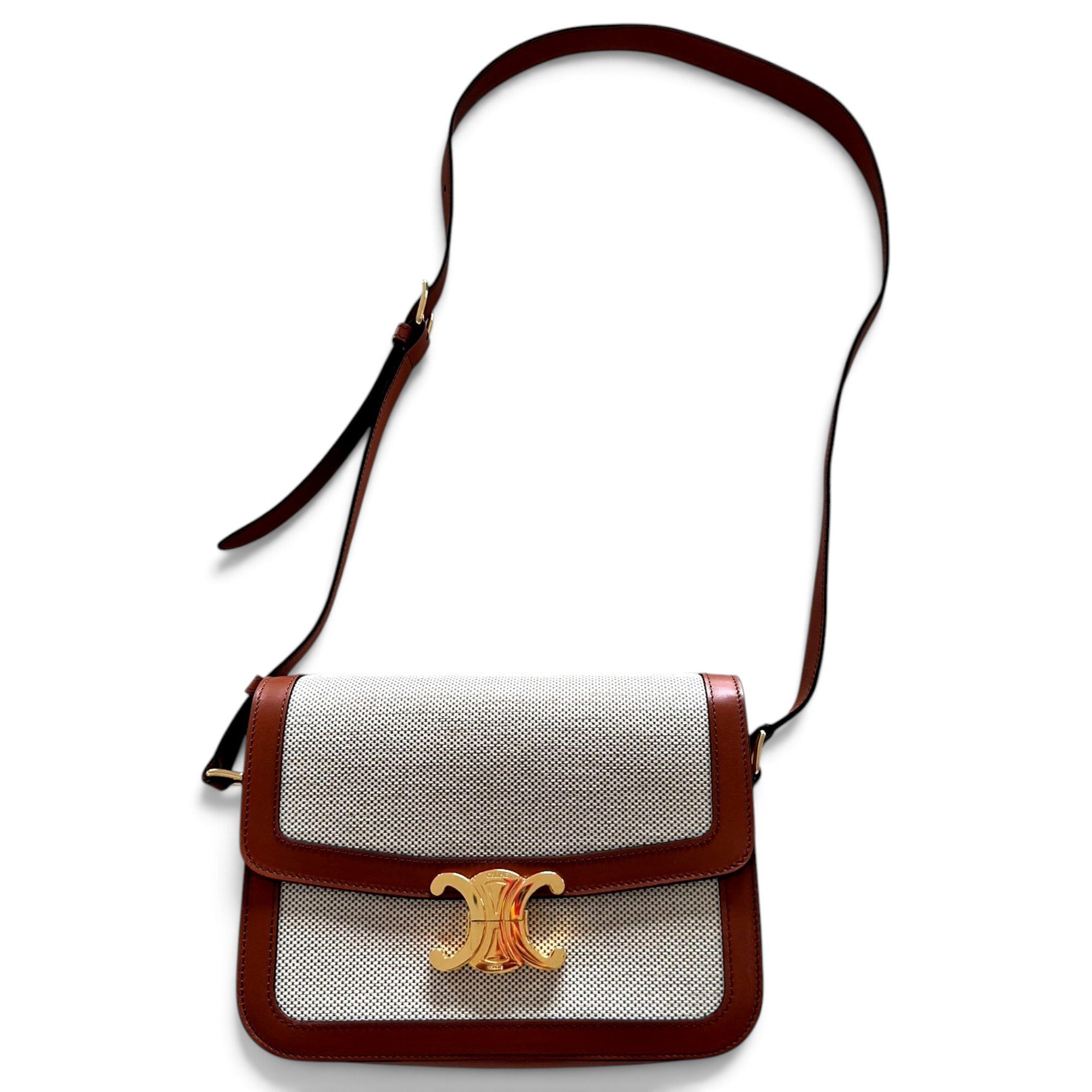 Celine Triomphe leather handbag