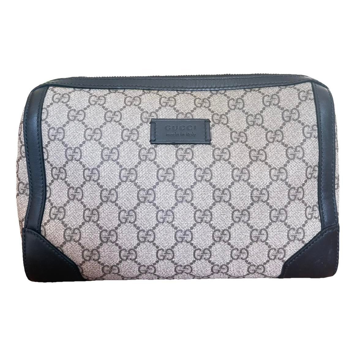 Leather clutch bag