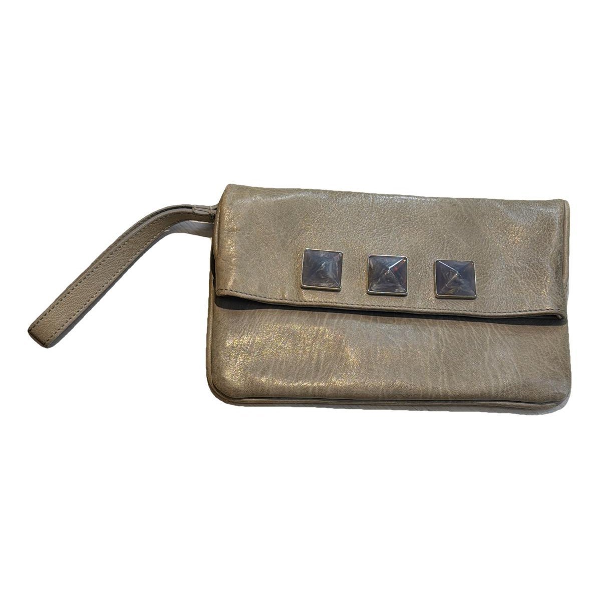 Leather clutch bag