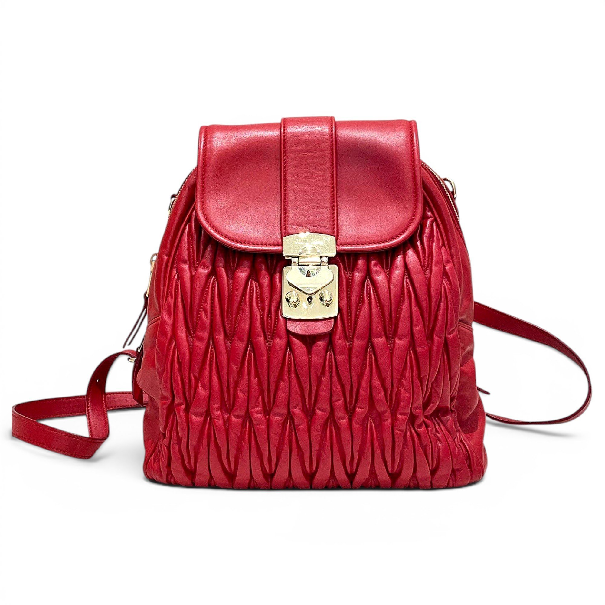 Leather backpack