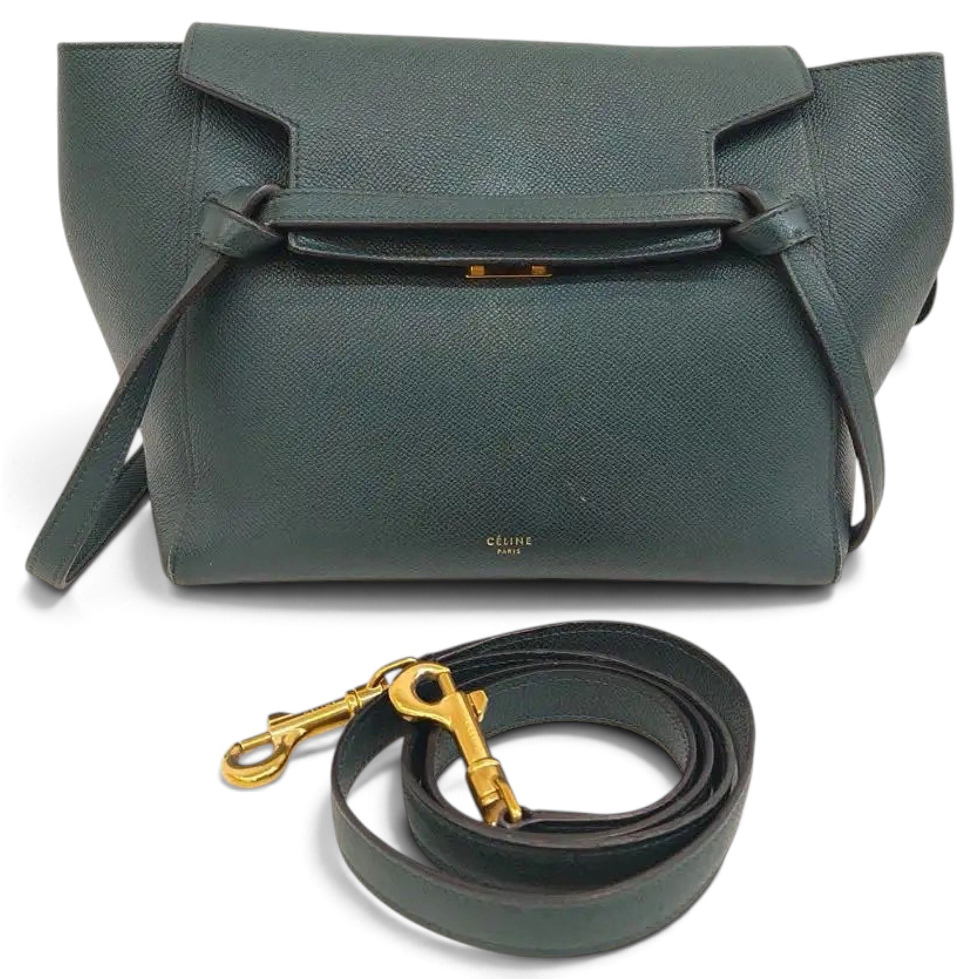 Belt leather crossbody bag