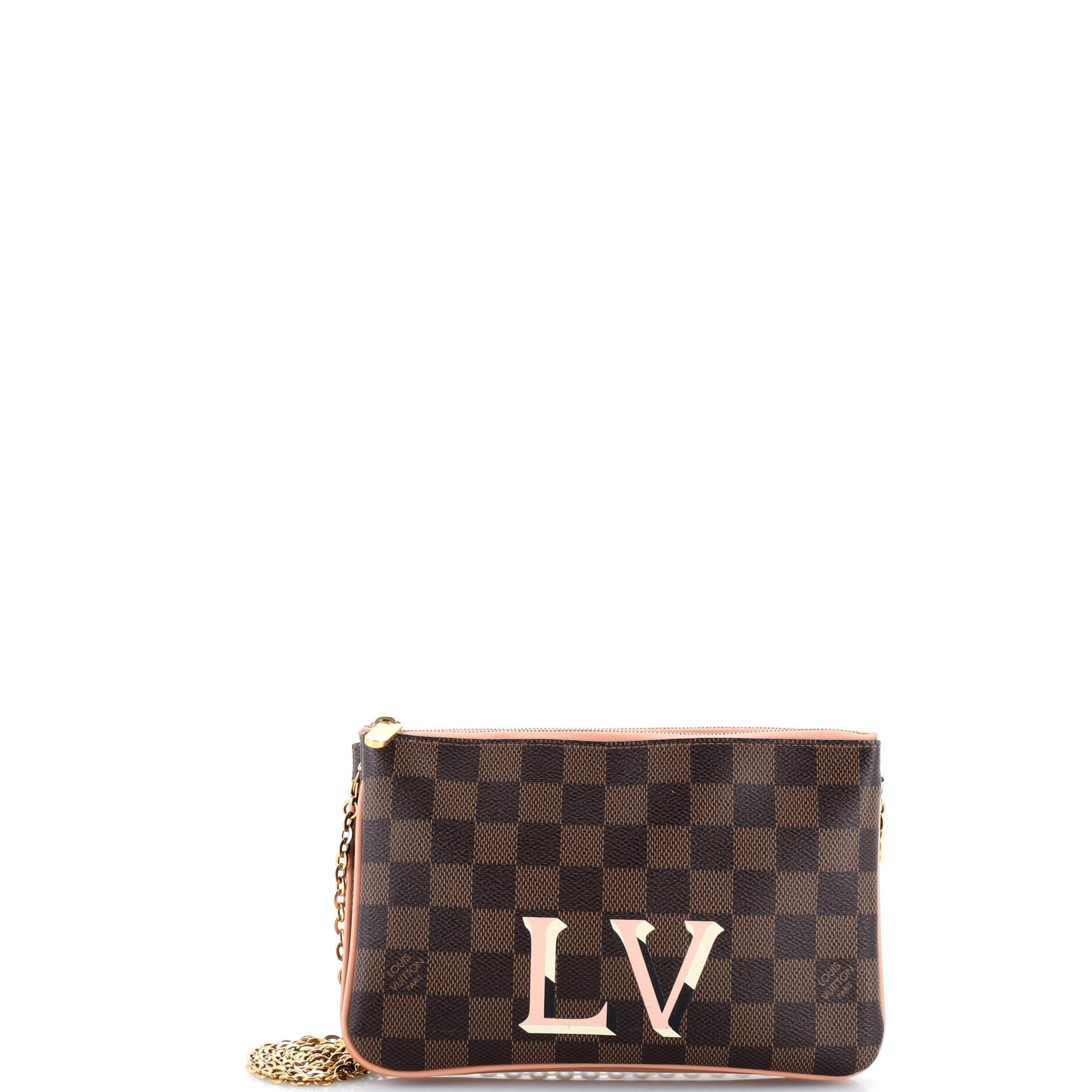 Double Zip Pochette Damier