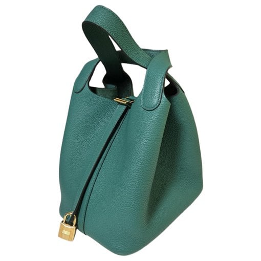 Picotin leather tote
