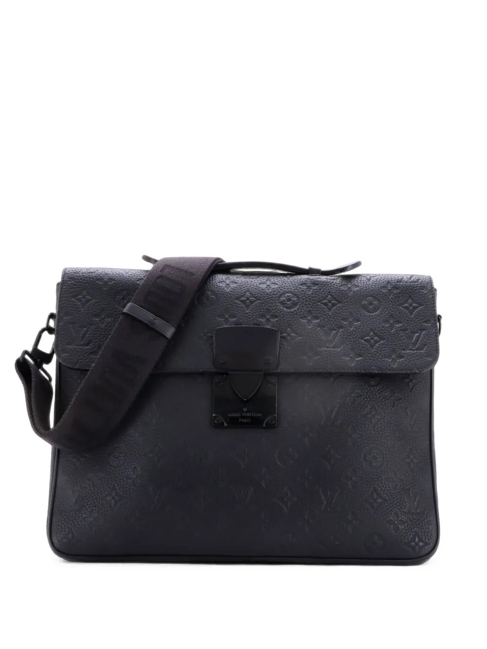 S Lock Briefcase Monogram Taurillon Leather business bag