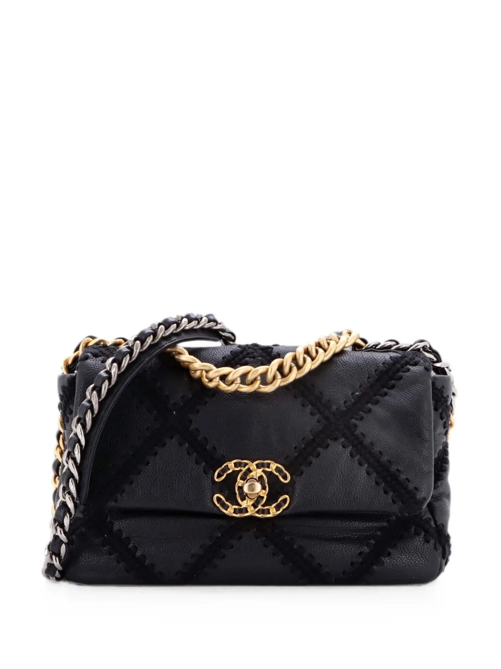 19 Flap Bag Crochet Quilted Calfskin Medium crossbody bag