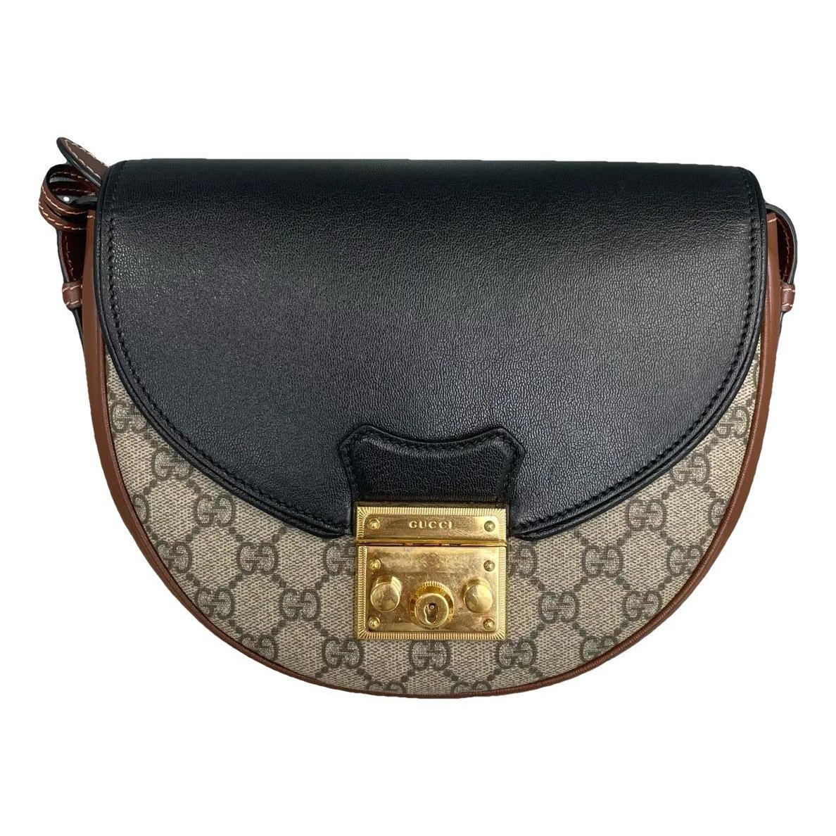 Padlock leather handbag