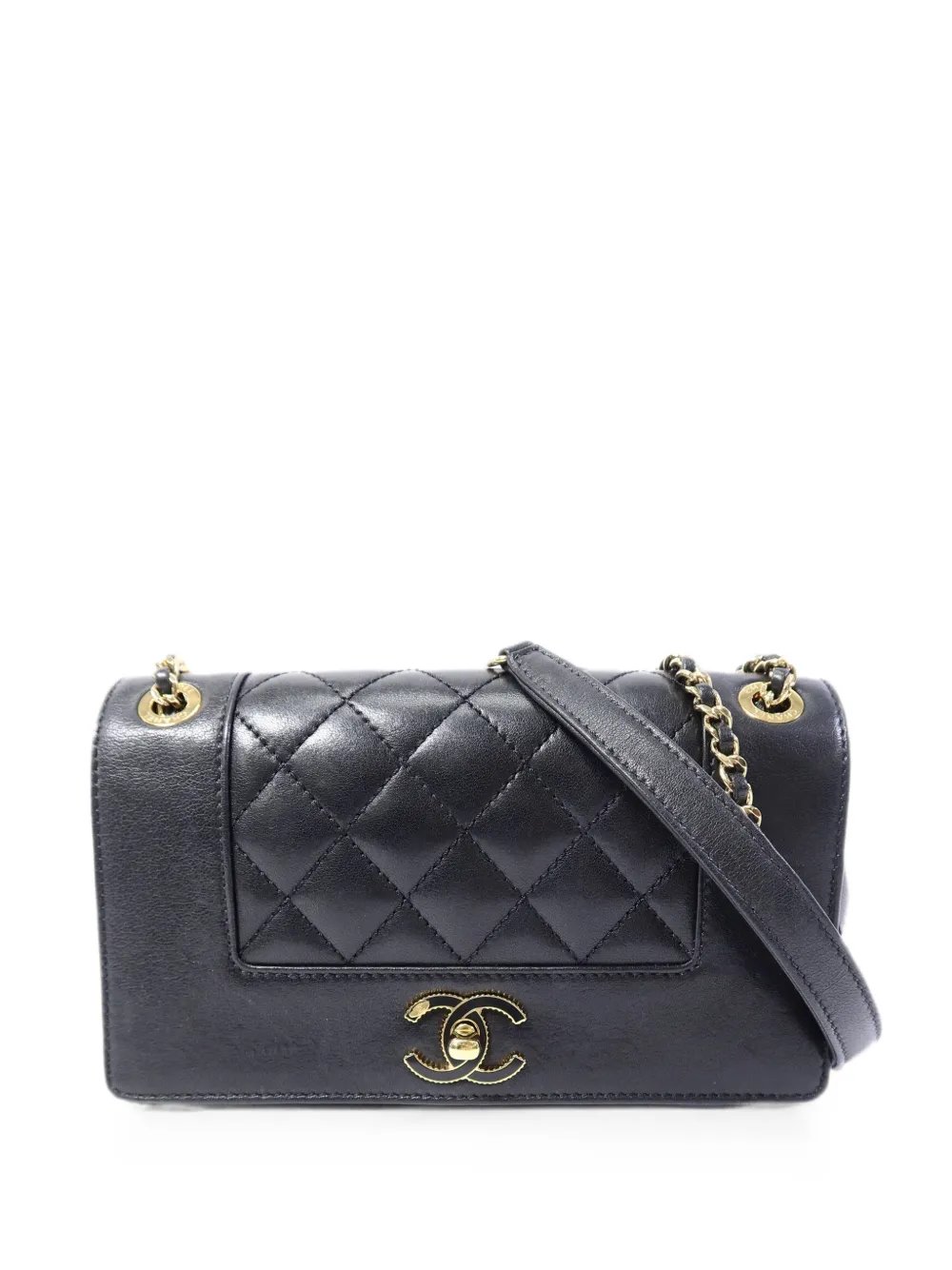 CC turn-lock shoulder bag