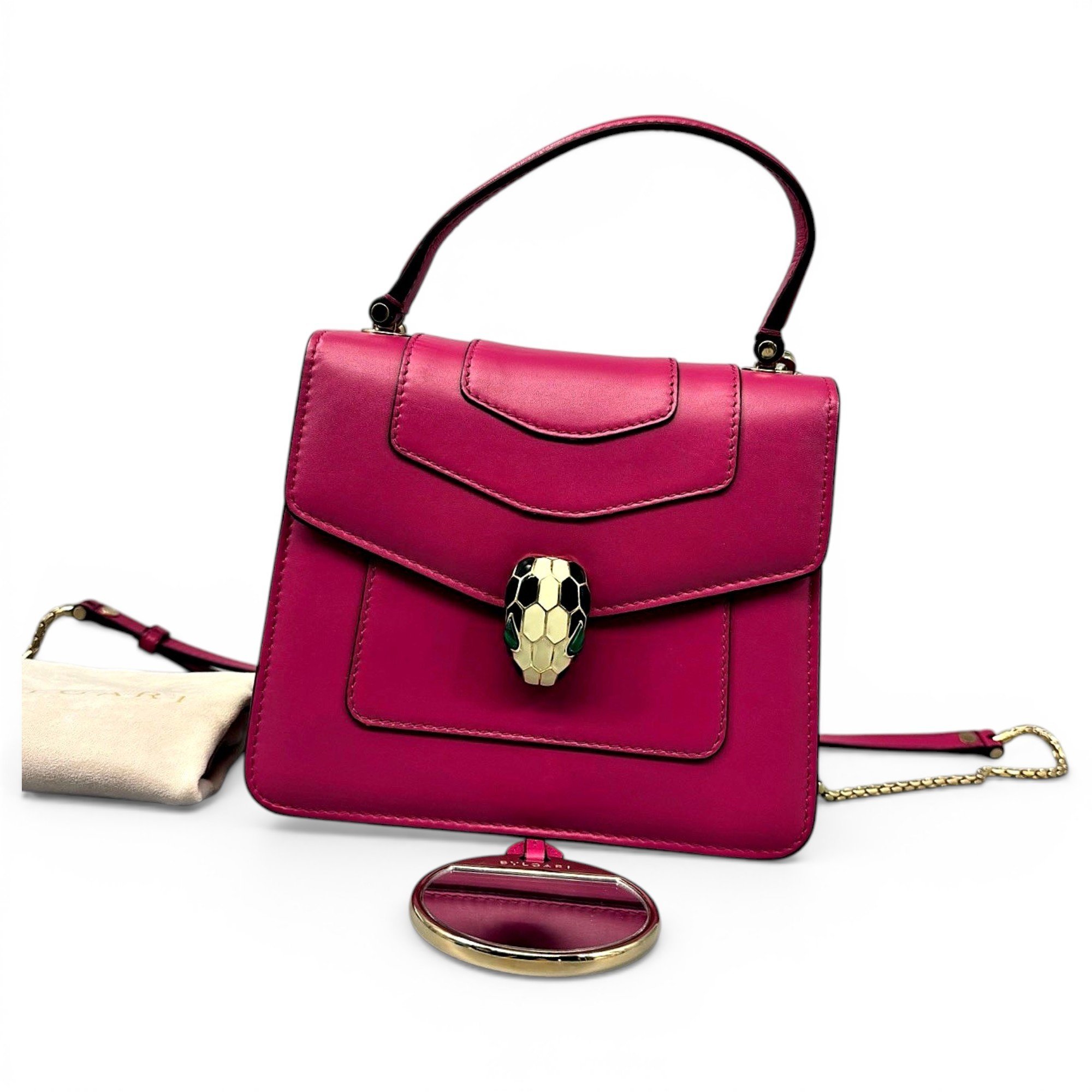 Serpenti leather handbag