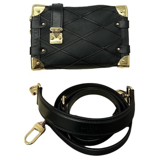 Side Trunk leather handbag