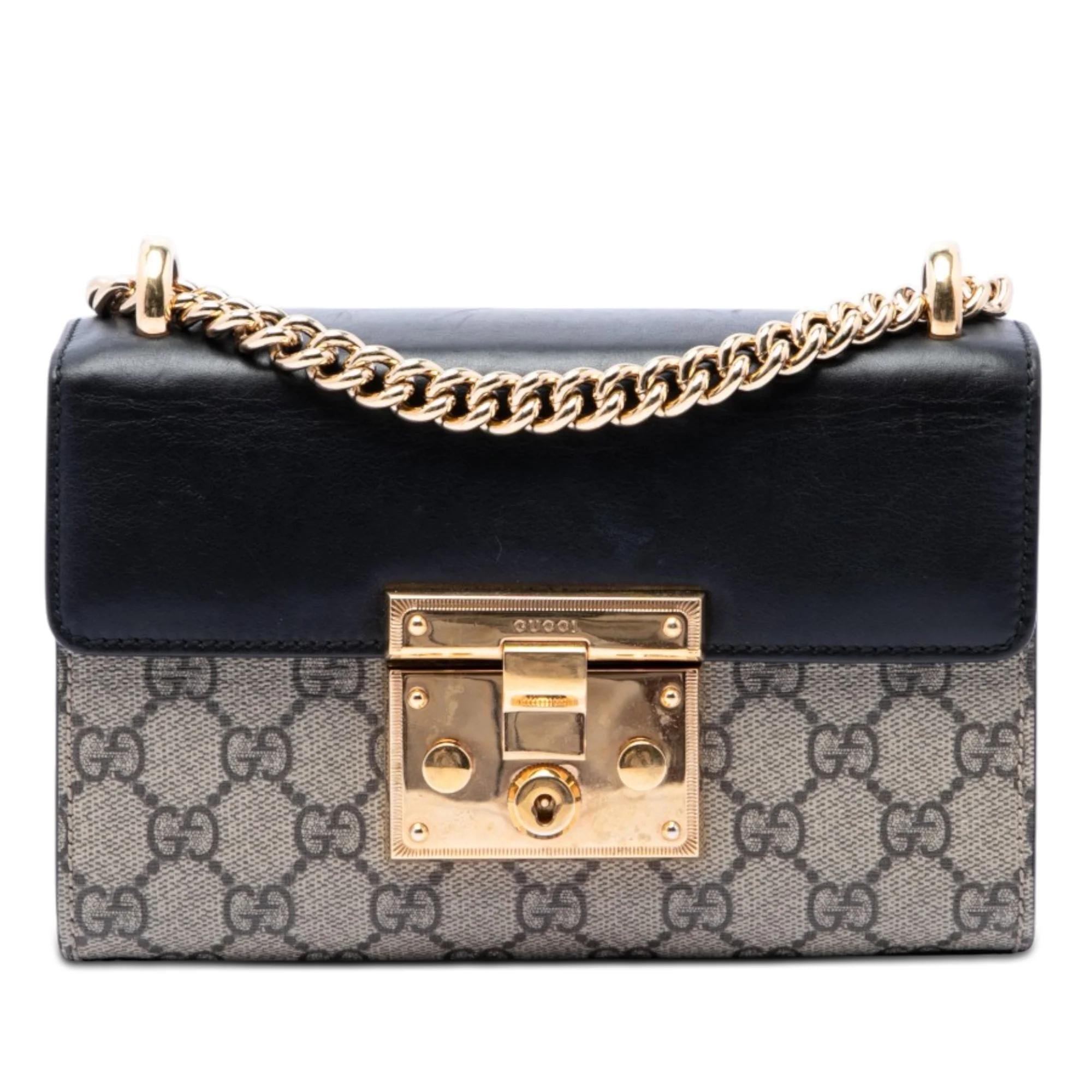Padlock leather crossbody bag
