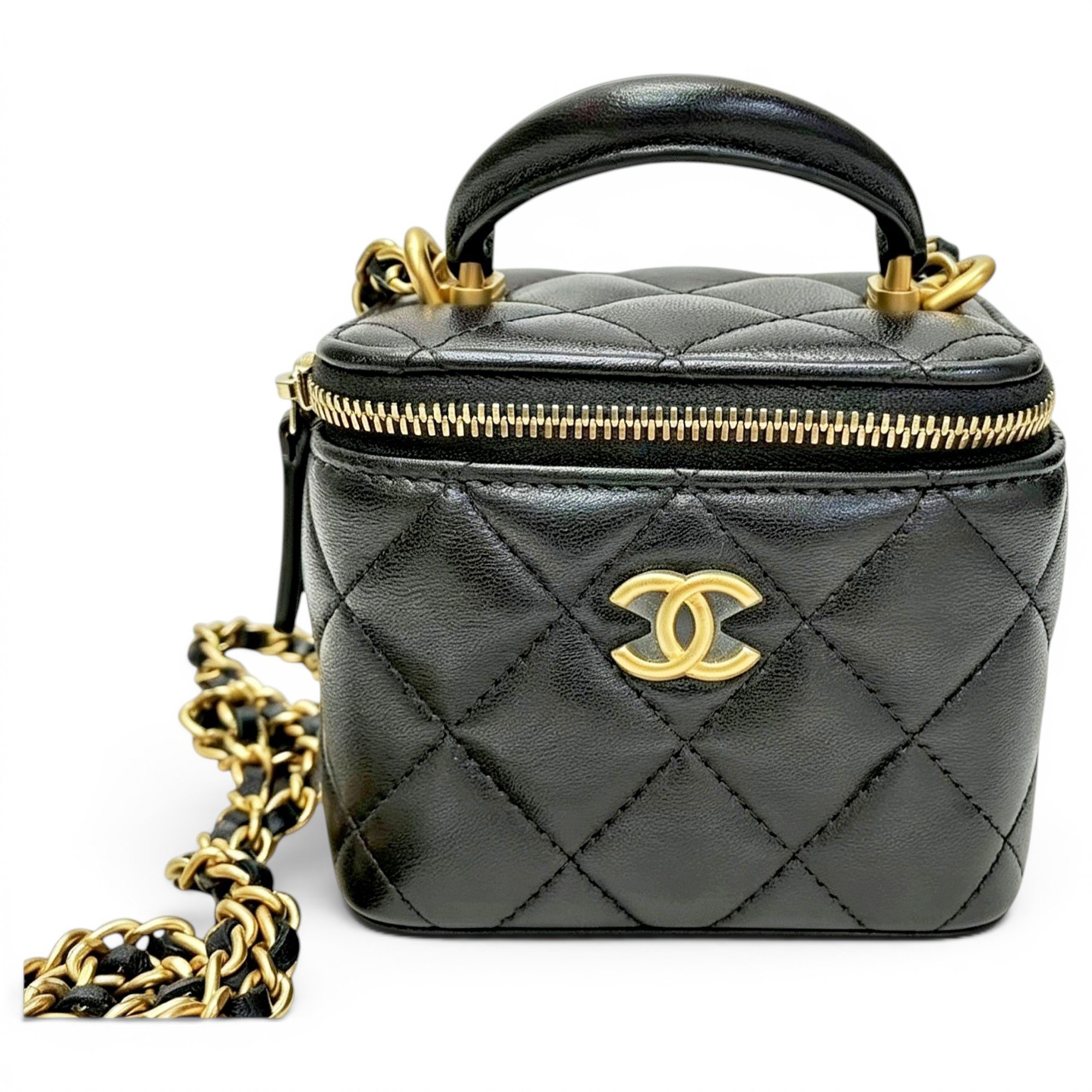 Trendy CC Vanity leather handbag
