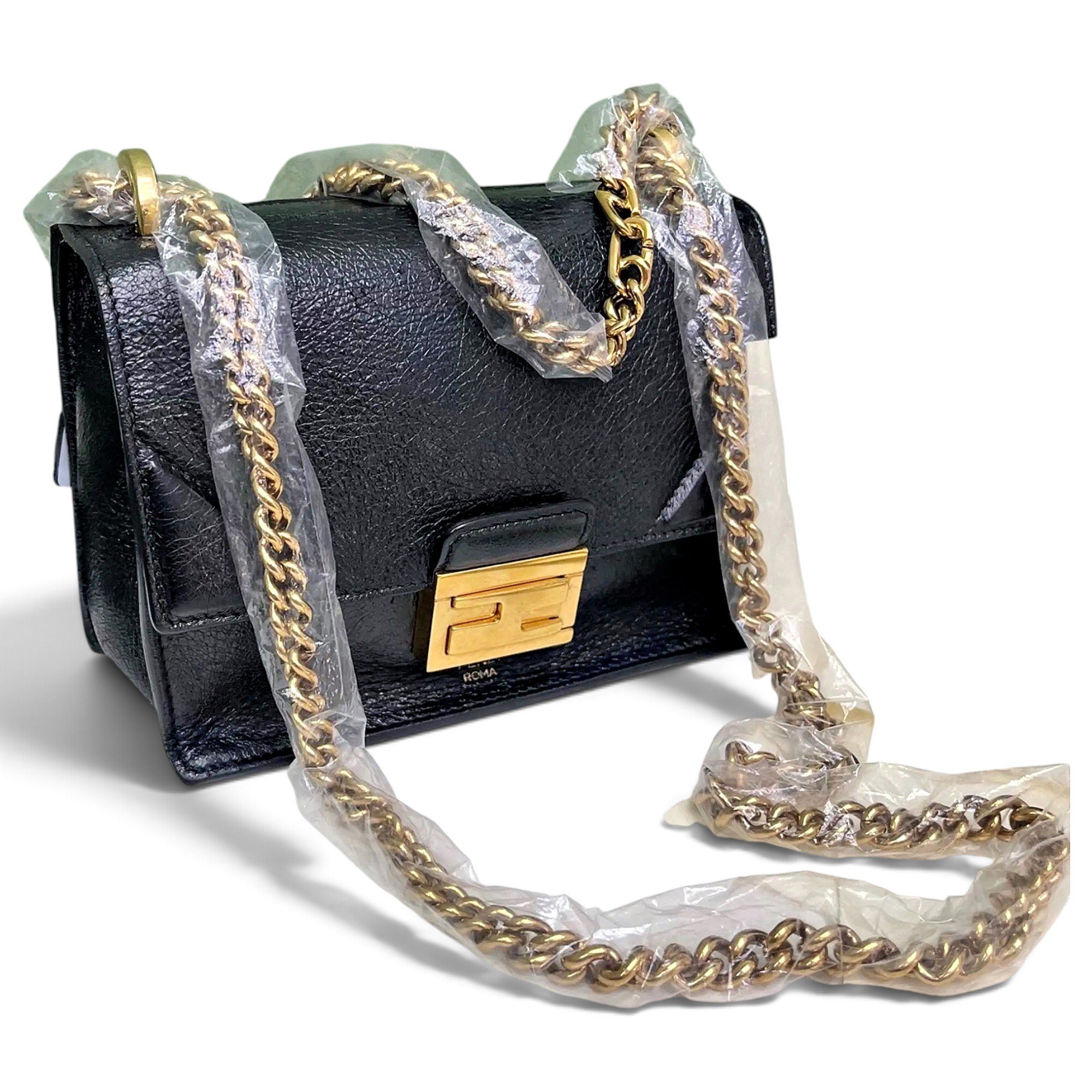 Flat Baguette leather handbag