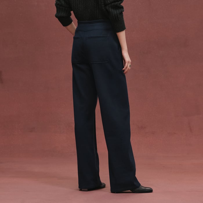 Bleu Marine Loose Fit Pants