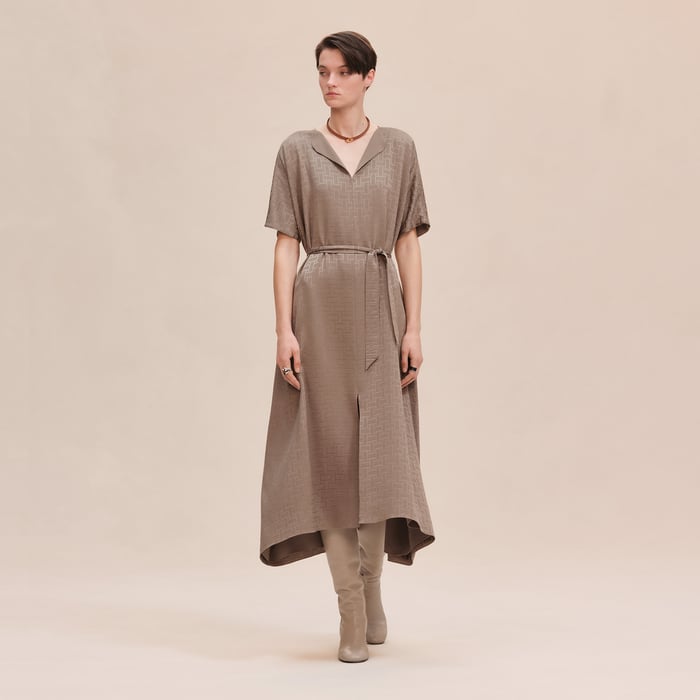 Caftan Ceinturé Motif « mosaïque »
